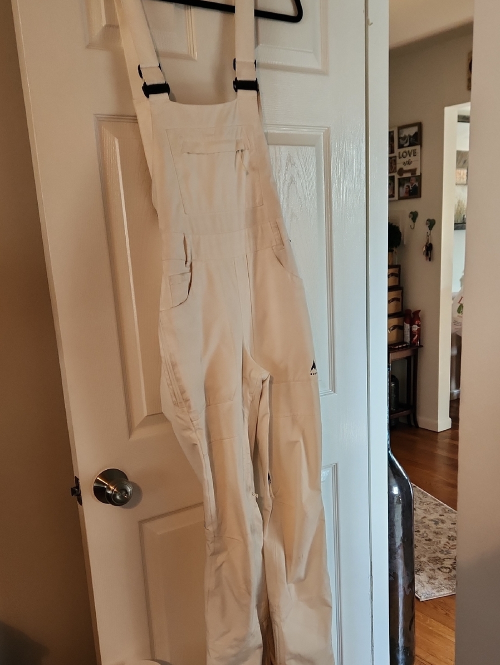 Cream Utility Overalls - Light Neutral Bib Jumpsuit